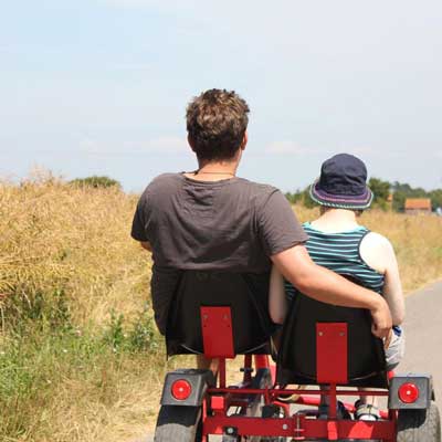 Fahrt mit 2er Gocart